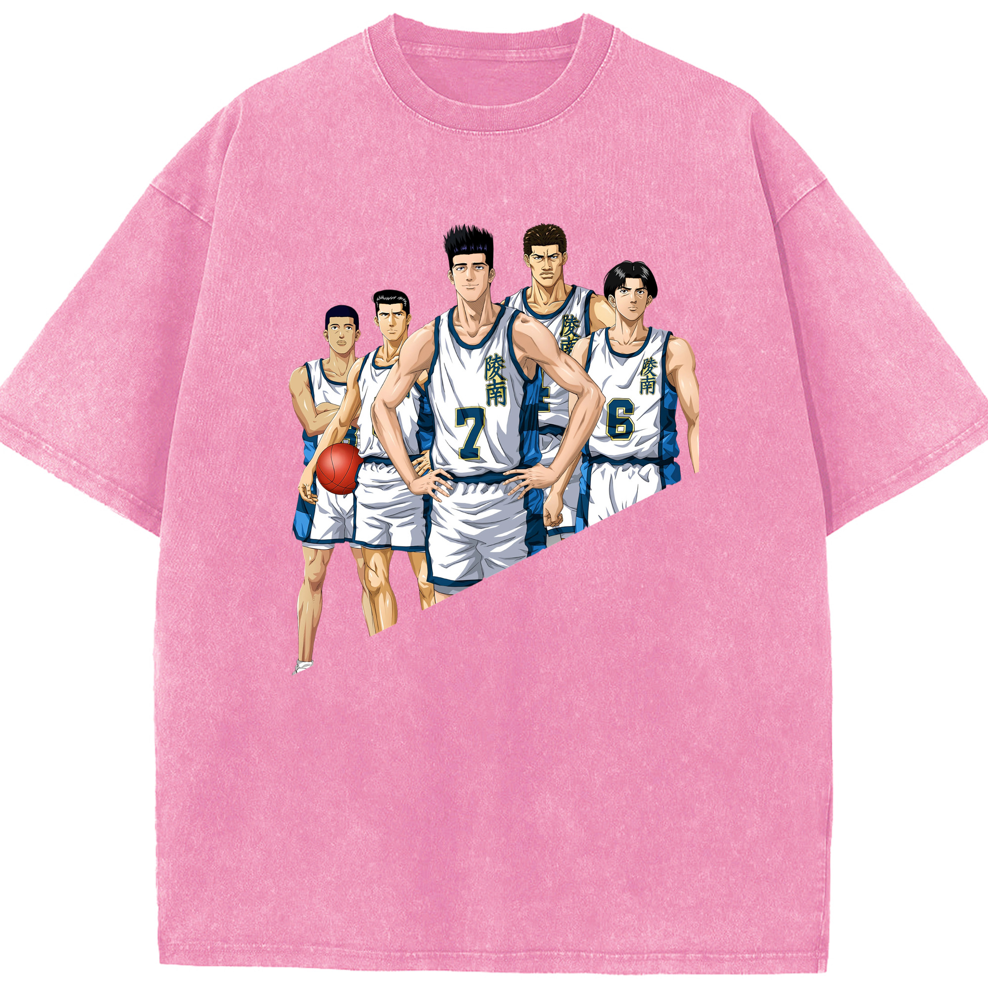 （画像用） SLAM DUNK／スラムダンク 綿100% ヴィンテージ風 半袖Tシャツ（フロントプリント）